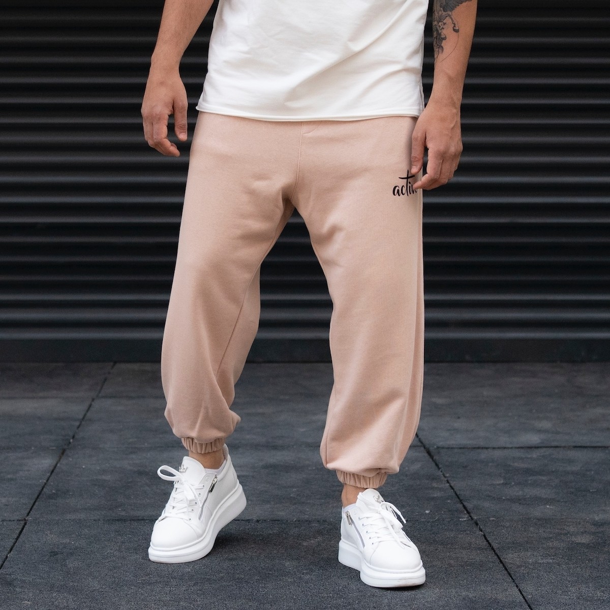 Men's Jogger Zipped Beige - 4