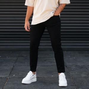 Men's Basic Skinny Jeans In Black
