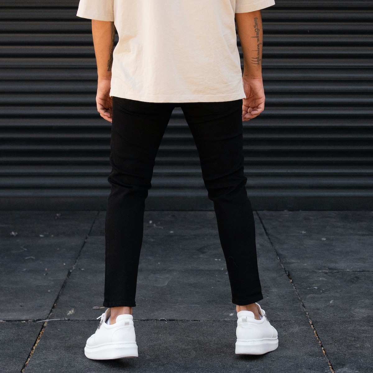 Men's Basic Skinny Jeans In Black