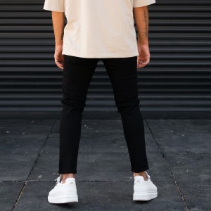 Men's Basic Skinny Jeans In Black