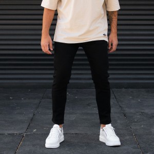 Men's Basic Skinny Jeans In Black