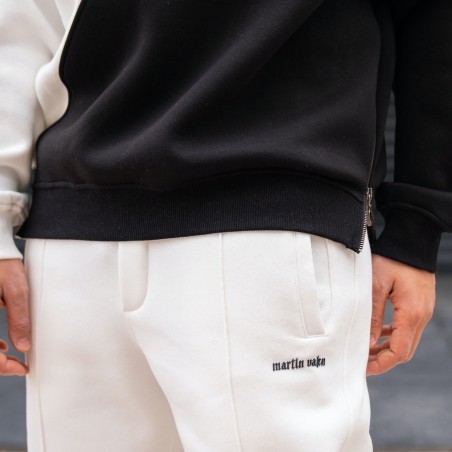 Men's Oversized Front Pintuck Jogger in White - 6