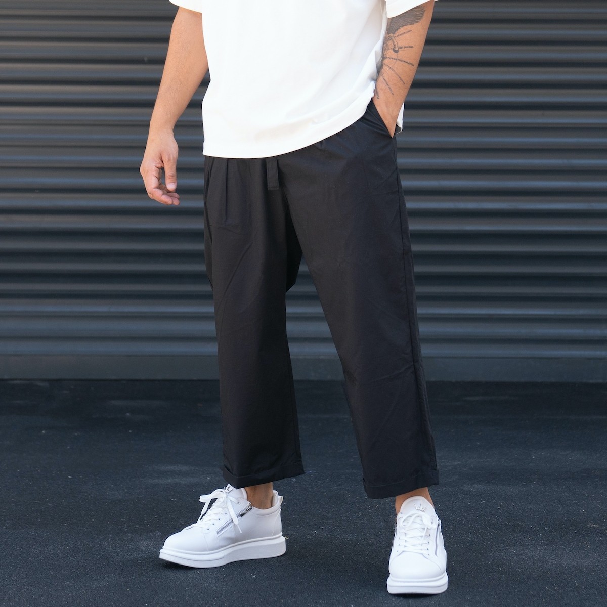 Pantalon oversize en tissu parachute pour homme
