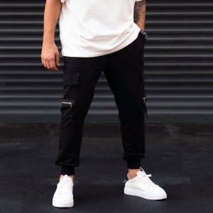 Oversized Black Jogger with Cargo Pockets