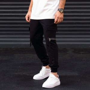 Oversized Black Jogger with Cargo Pockets