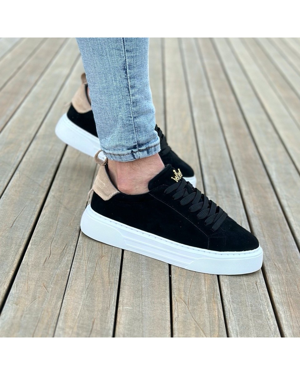 Bobe Suede Belted New Sneakers Taupe Black - 2