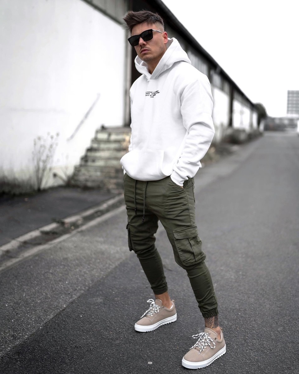 Baskets Basse Sneakers pour Hommes en Daim Beige | Martin Valen