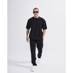 Conjunto de Moletom e Calça de Treino Masculino em Preto