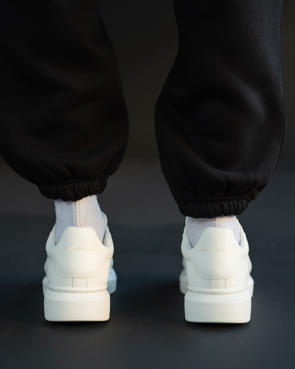 Zapatillas de Hombre con Suela Alta Coronada Blanco | Martin Valen