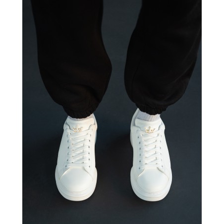 Zapatillas de Hombre con Suela Alta Coronada Blanco | Martin Valen