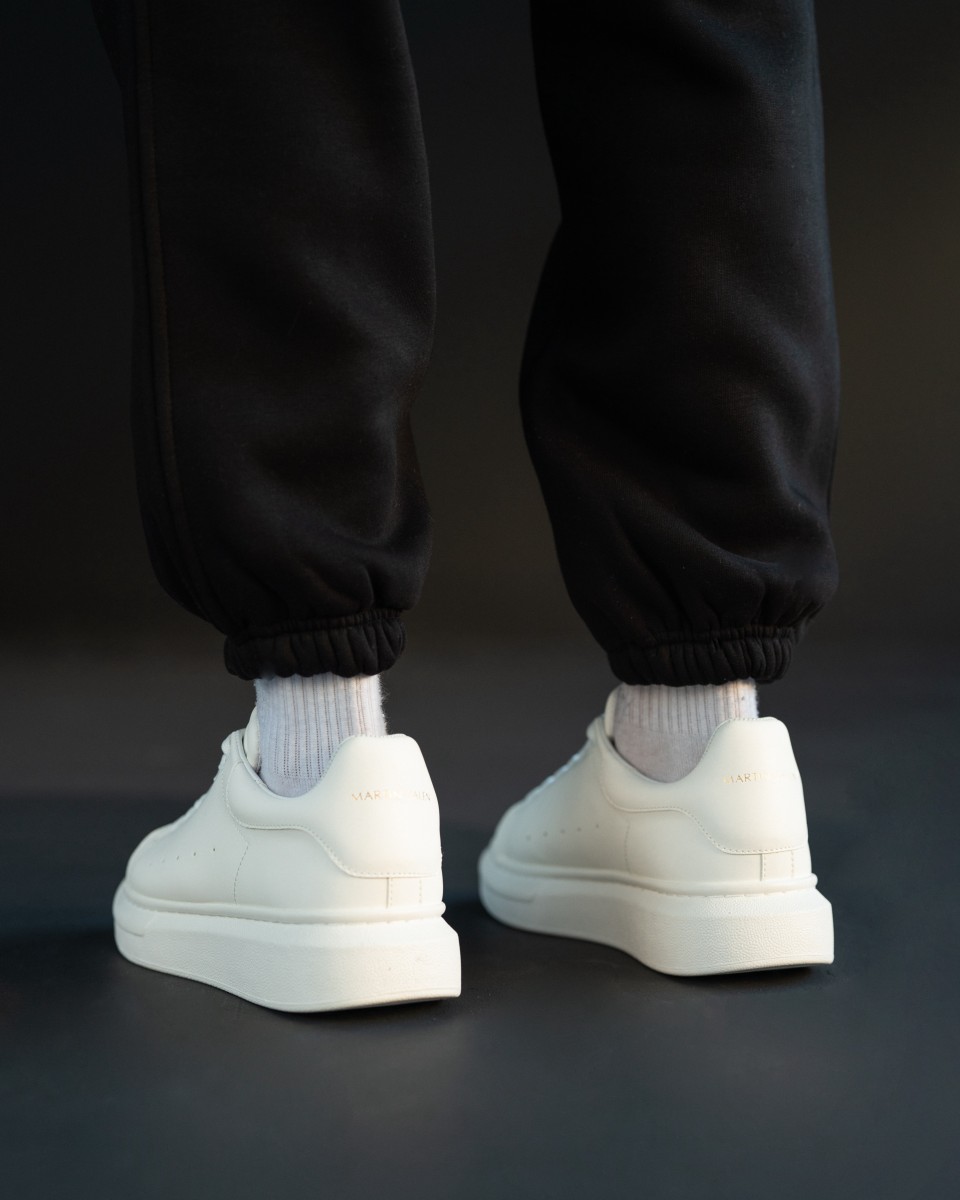 Zapatillas de Hombre con Suela Alta Coronada Blanco | Martin Valen