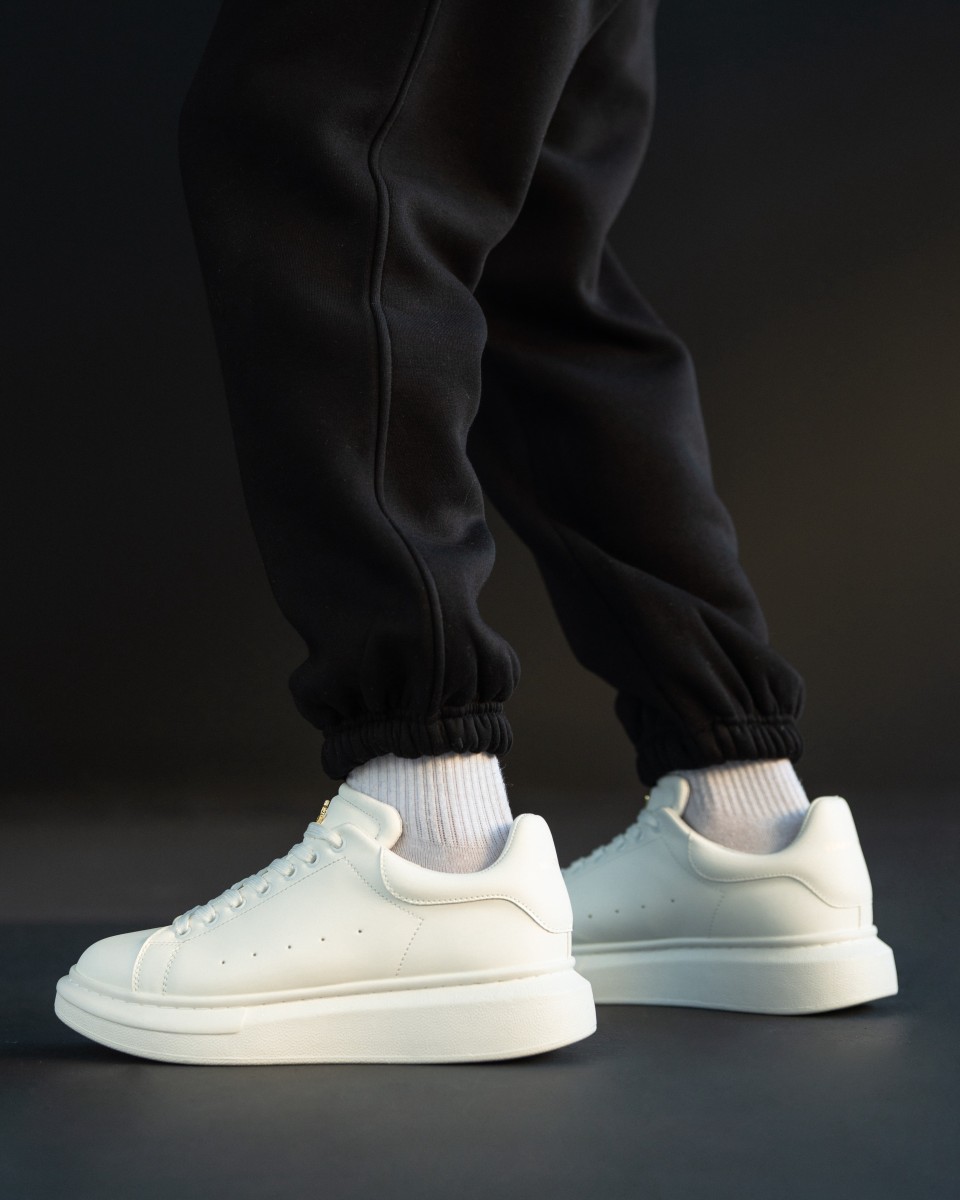 Zapatillas de Hombre con Suela Alta Coronada Blanco | Martin Valen