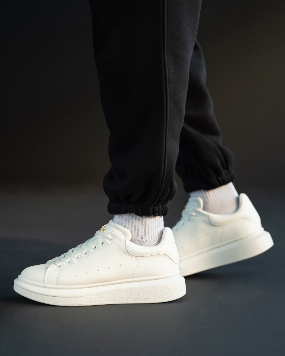 Zapatillas de Hombre con Suela Alta Coronada Blanco | Martin Valen