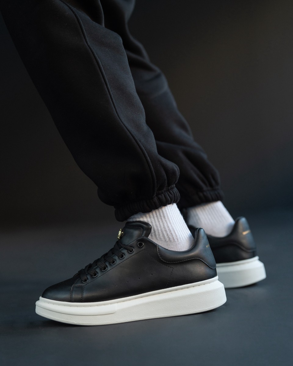 Men’s Crowned Chunky Sneakers Shoes Black | Martin Valen