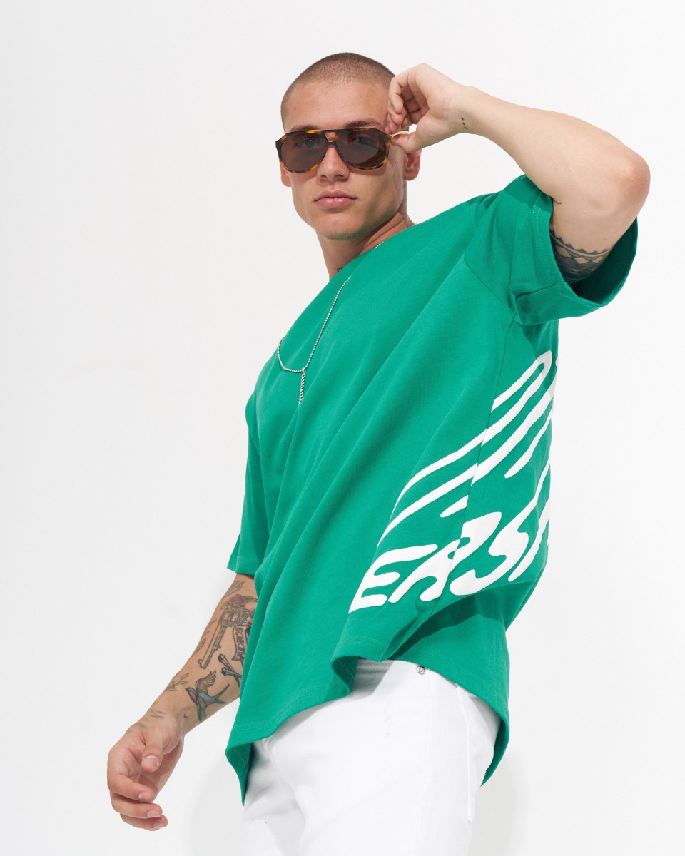 ‘’Perspective’’ Camiseta de Diseñador Estampada en Relieve Oversized para Hombres | Martin Valen