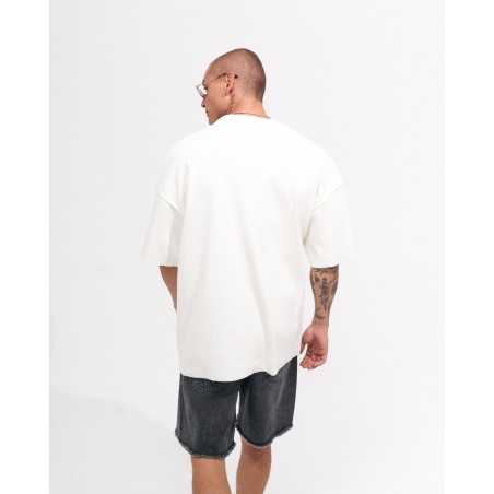 Heren Oversized Wit T-shirt van Dikke Hemd-Stof | Martin Valen