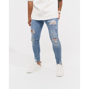 Jeans Denim Vintage Déchiré Coupe Slim pour Hommes | Martin Valen