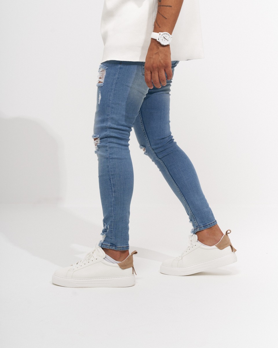 Herren Slim Fit Vintage Ripped Denim Jeans | Martin Valen