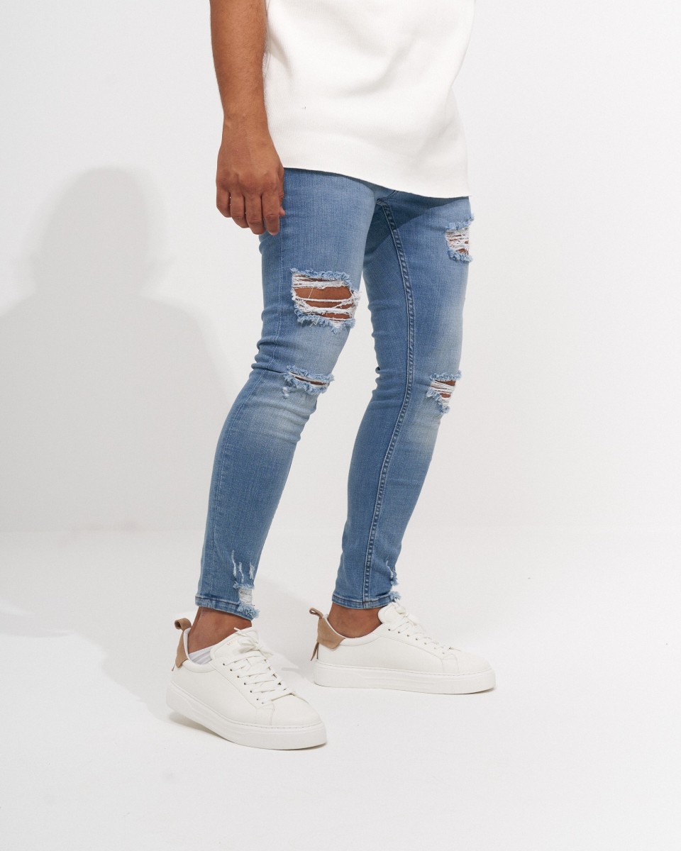 Herren Slim Fit Vintage Ripped Denim Jeans | Martin Valen