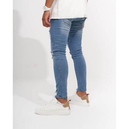 Heren Slim Fit Vintage Gescheurde Denim Jeans | Martin Valen