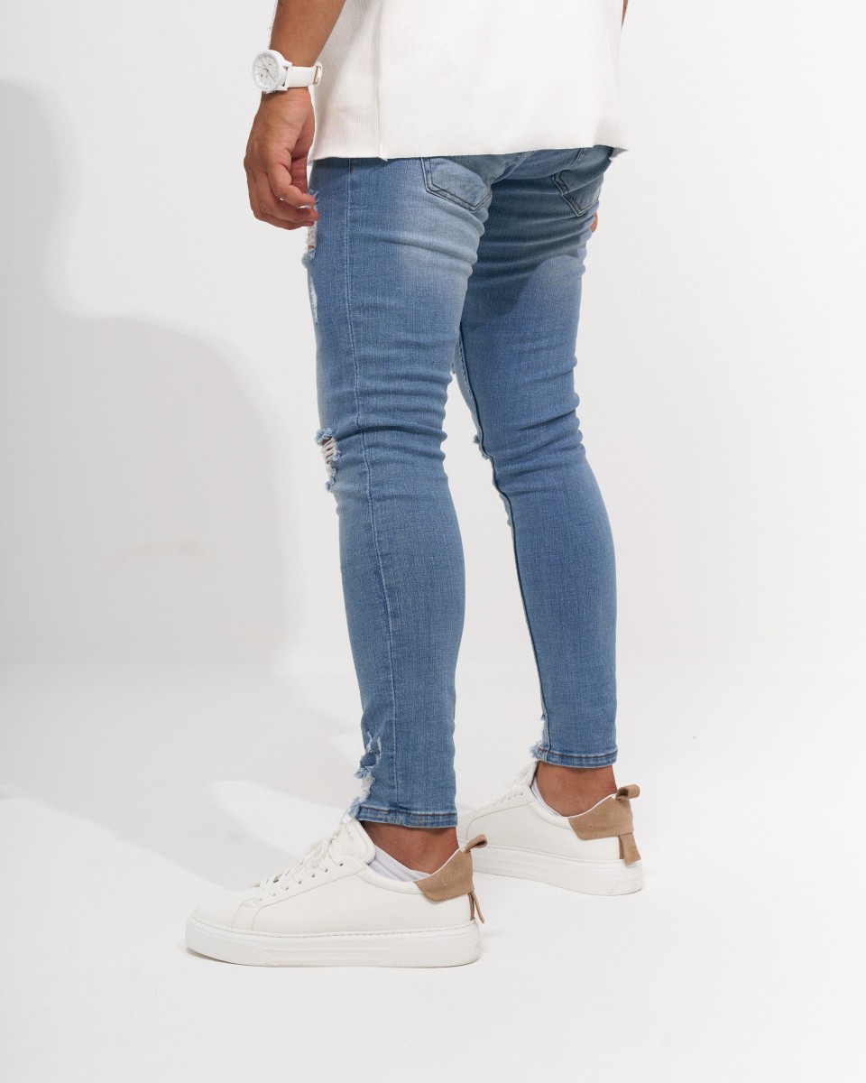 Herren Slim Fit Vintage Ripped Denim Jeans | Martin Valen