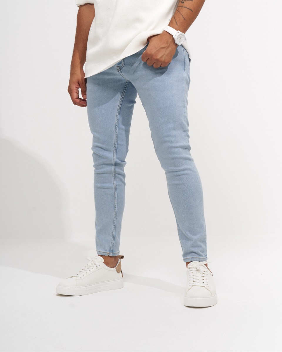 Men's Skinny Fit Stone Washed Denim Jeans | Martin Valen