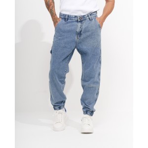 Joggers de Denim Oversize para Hombres con Puños Autoadherentes | Martin Valen