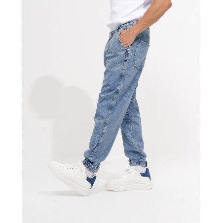 Joggers de Denim Oversize para Hombres con Puños Autoadherentes | Martin Valen