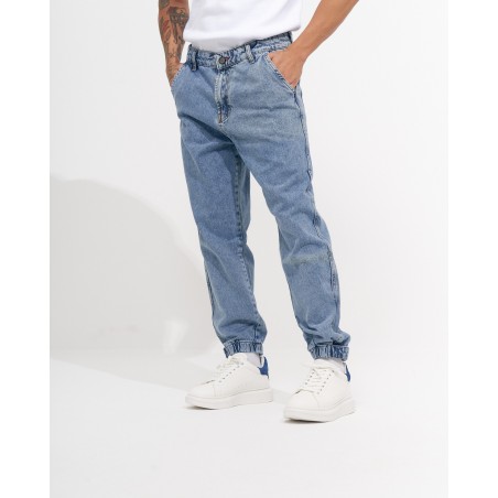 Joggers de Denim Oversize para Hombres con Puños Autoadherentes | Martin Valen