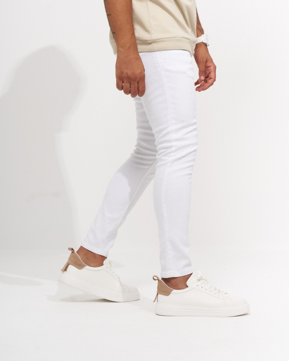 Heren Strakke Gescheurde Sneeuwwitje Jeans | Martin Valen