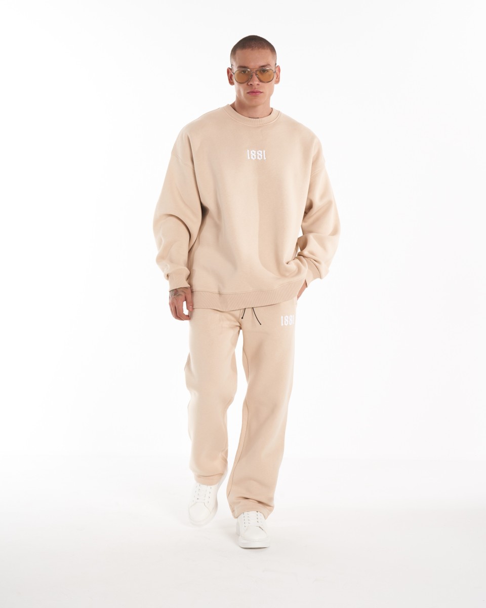 1881 Designer 3D bestickter Oversized-Sweatshirt-Trainingsanzug | Martin Valen