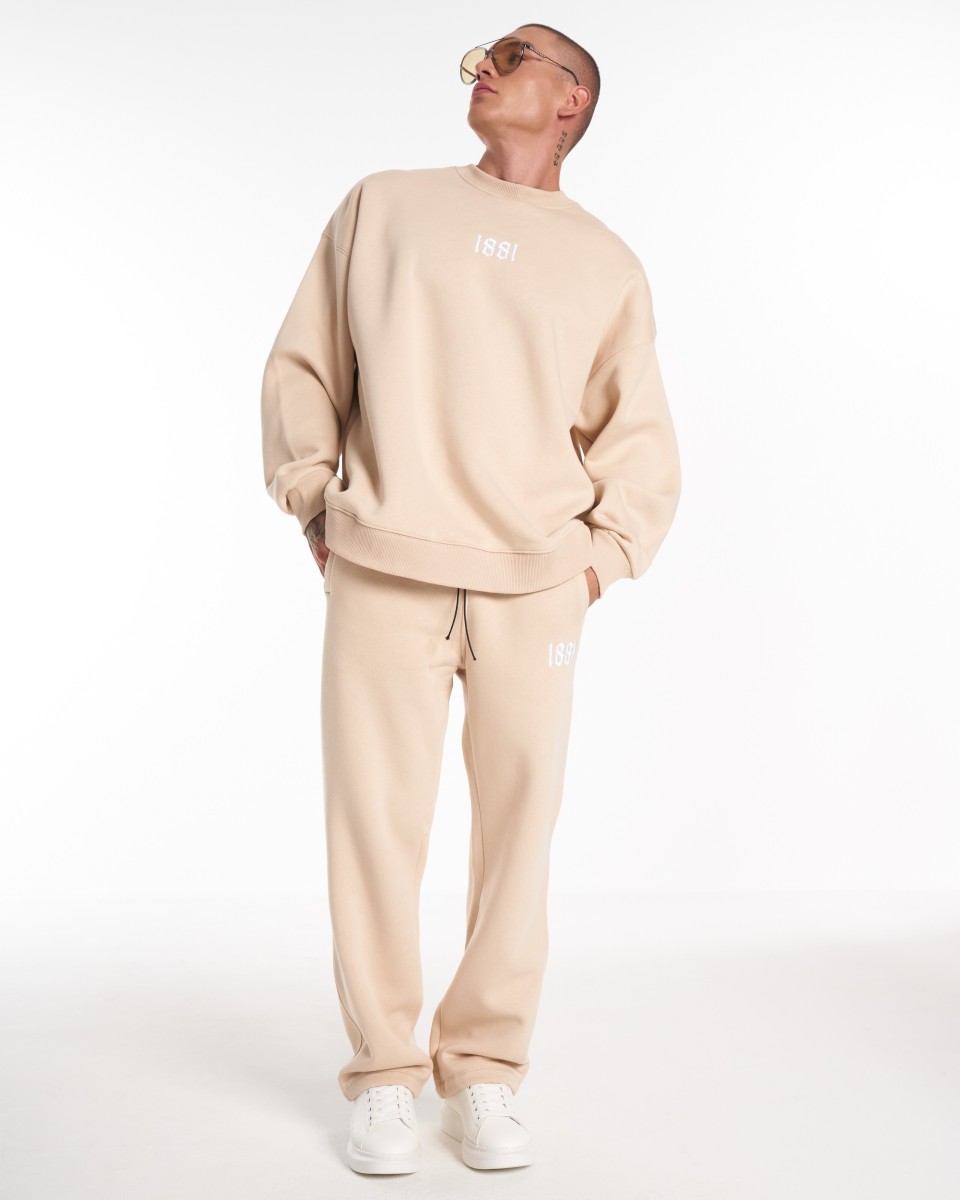 1881 Designer 3D bestickter Oversized-Sweatshirt-Trainingsanzug | Martin Valen
