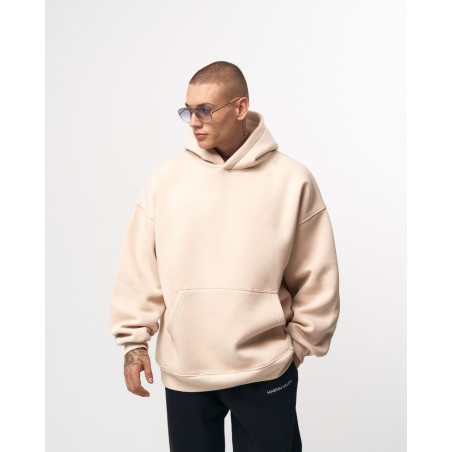 Herren Oversize Kapuzenpullover X-Mark Beige | Martin Valen