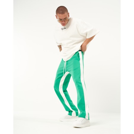 Oversized Striped Green Baggy Jogger | Martin Valen