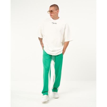 Oversized Striped Green Baggy Jogger | Martin Valen