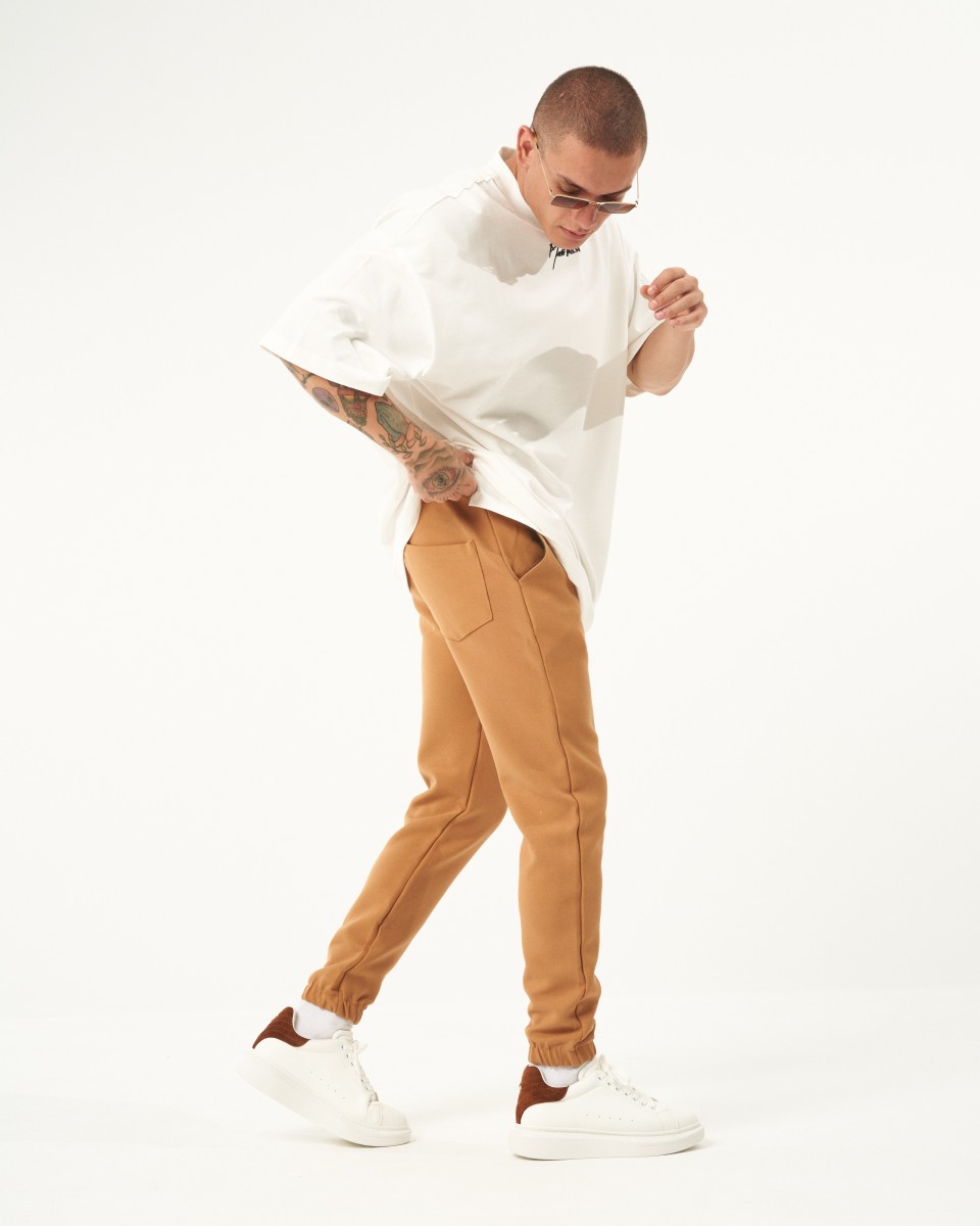 Basic-Jogginghose für Herren in Beige | Martin Valen