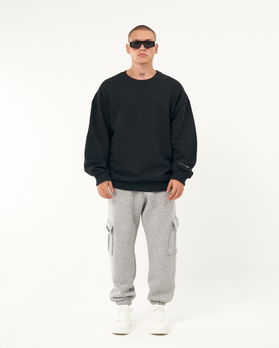 Oversized Cargo Jogger Gray Melange | Martin Valen