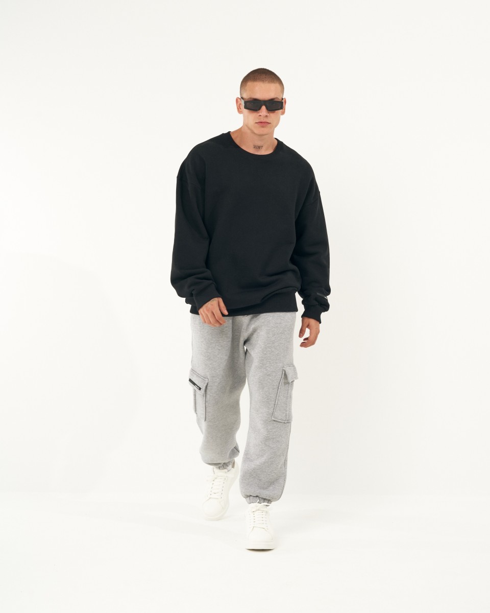 Oversized Cargo Jogger Gray Melange | Martin Valen