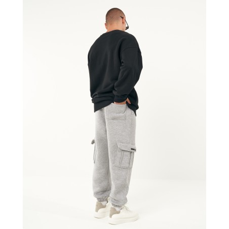 Oversized Cargo Jogger Gray Melange | Martin Valen