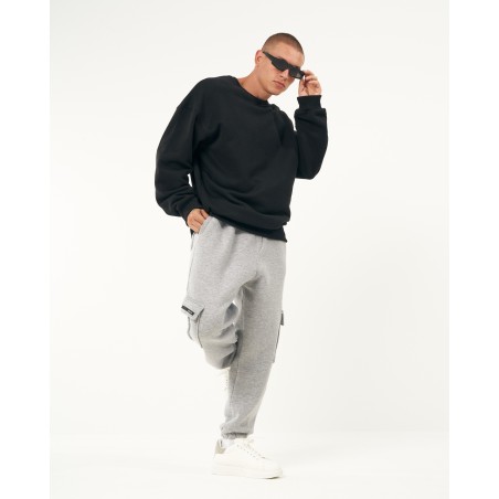 Oversized Cargo Jogger Gray Melange | Martin Valen