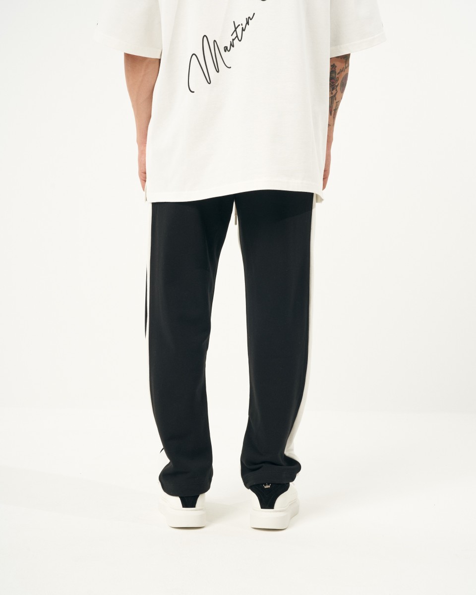 Oversized Striped Black Baggy Jogger | Martin Valen