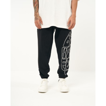 Oversized Black Jogger with Print | Martin Valen
