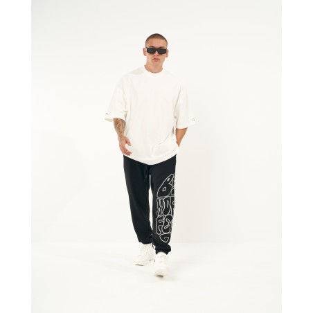 Oversized Black Jogger with Print | Martin Valen