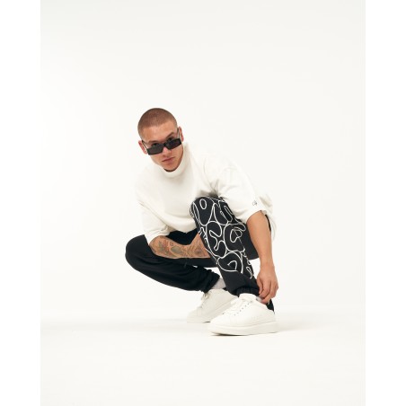 Oversized Black Jogger with Print | Martin Valen