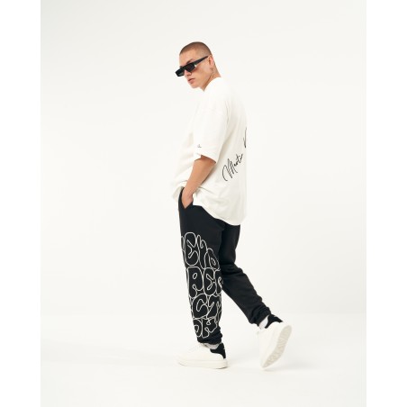 Oversized Black Jogger with Print | Martin Valen