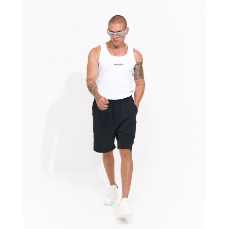 Schwarze Leinen-Shorts für Herren | Martin Valen