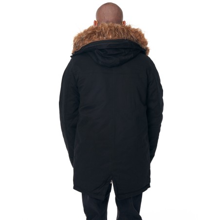 MV Parker-Style Jacket with Furry Trim in Black | Martin Valen