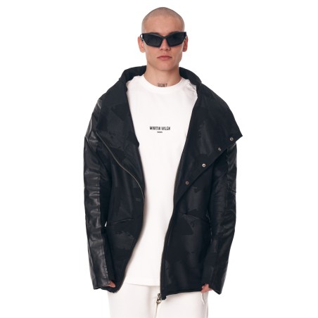 MV Premium Design Herren Cardigan mir Reißverschlüssen in schwarz | Martin Valen