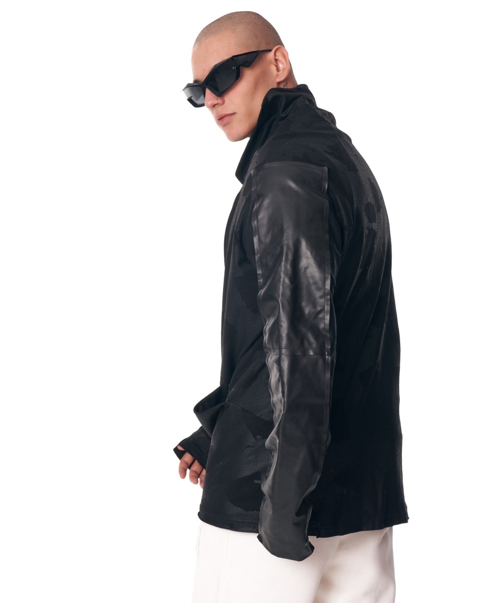 MV Premium Design Herren Cardigan mir Reißverschlüssen in schwarz | Martin Valen