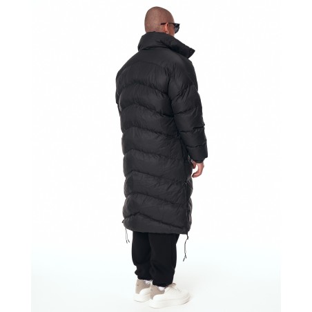 Manteau Doudoune Oversize Long Noir avec Col Haut | Martin Valen